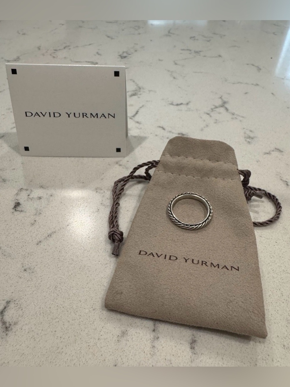 David Yurman Cable Collectables Stackable Ring Sterling Silver 3mm Size 6.5